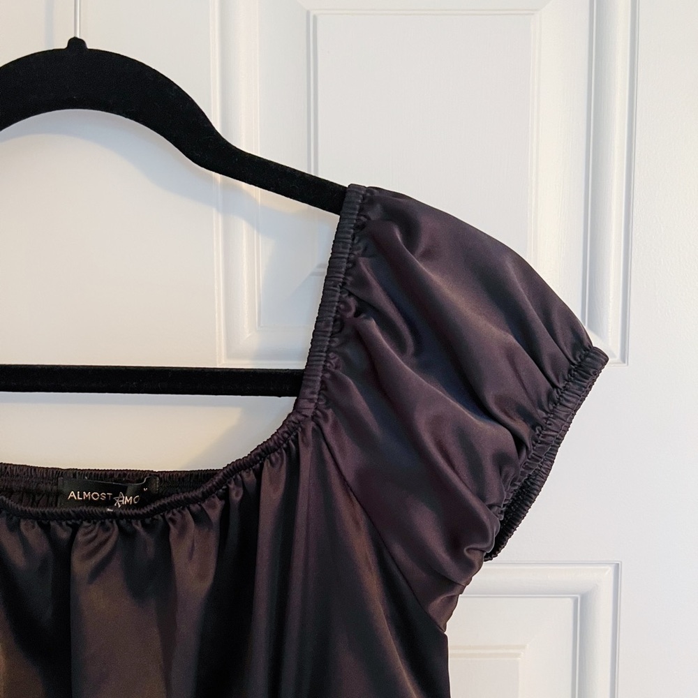 Almost Famous Satin Crop Top